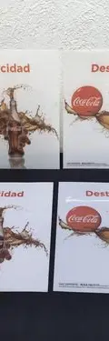 Coca Cola Set De 4 Manteles De Plástico Año 2011 Retro Blanco Coca Cola — Coleccionables vintage, años NOW