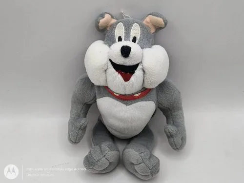 Peluche Spike Perro Bulldog The Tom Y Jerry Retro 24cm Gris — Coleccionables vintage