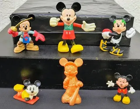 Set Figuras Mickey Mouse Walt Disney World 6pz Vintage Orig