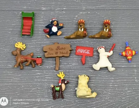Lote Mini Figuras Coca Cola Villas Navidad 11pz De Coleccion