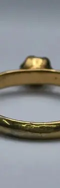 Anillo Solitario De Compromiso Zirconia Chapa De Oro Usado#8 Dorado 8 — Coleccionables vintage (foto 7)