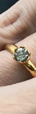 Anillo Solitario De Compromiso Zirconia Chapa De Oro Usado#8 Dorado 8 — Coleccionables vintage (foto 2)