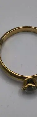 Anillo Solitario De Compromiso Zirconia Chapa De Oro Usado#8 Dorado 8 — Coleccionables vintage (foto 5)