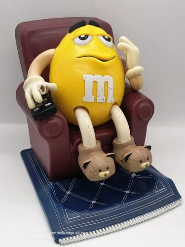 Figura Muñeco M&m's Vintage 1999 Luneta Amarilla Sillón