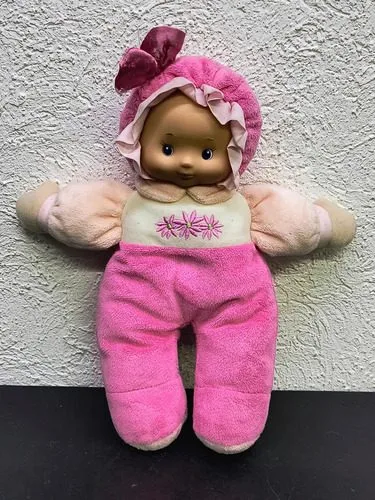 Muñeca De Trapo Blanda Rosa Aimantine De Carrefour 30cm — Coleccionables vintage, años 90s
