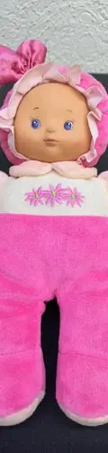 Muñeca De Trapo Blanda Rosa Aimantine De Carrefour 30cm — Coleccionables vintage, años 90s (foto 3)