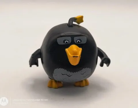Mini Figura Angry Birds Bomb Pájaro Bomba Lego 4cm Original