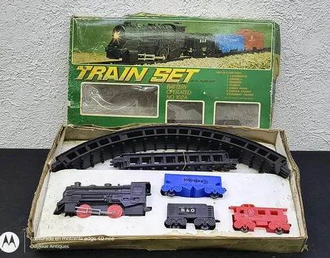Tren Juguete Train Set Con Luz No.102a En Caja Vintage 80's