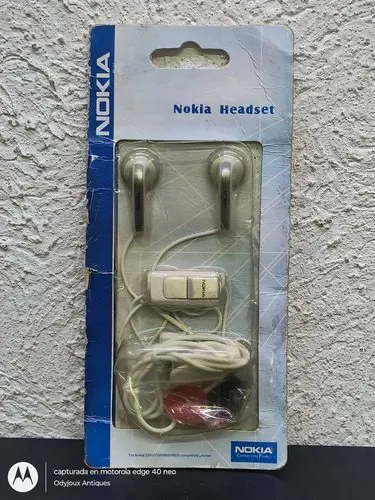 Nokia Headset Manos Libres Hs-5 En Blister Retro 2005 Orig Blanco
