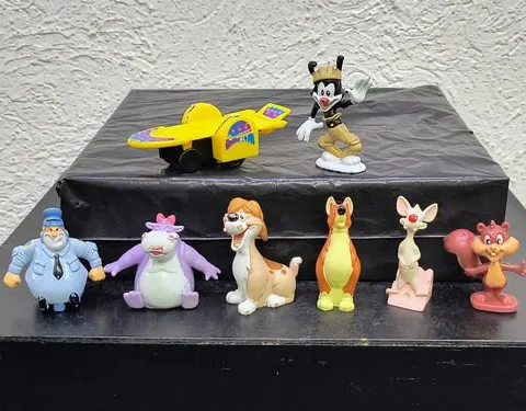 Set Figuras Turbo Maníacos Animaniacs Sonrics 8pz 90s Retro