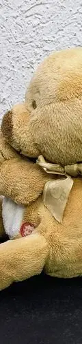 Oso De Peluche Con Moño Musical Funcionando Usado Marrón Claro — Coleccionables vintage, años 90s (foto 4)