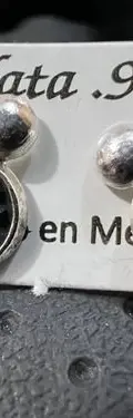 Aretes Broquel Mickey Mouse Zirconia Negro Plata Fina .925  Negro — Coleccionables vintage (foto 3)