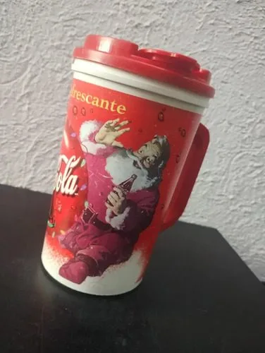 Vaso/termo Gigante Coca Cola Santa Claus Con Tapa 90's Rojo Y Blanco Santa Claus — Coleccionables vintage, años 90s