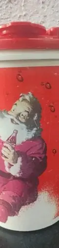 Vaso/termo Gigante Coca Cola Santa Claus Con Tapa 90's Rojo Y Blanco Santa Claus — Coleccionables vintage, años 90s (foto 4)