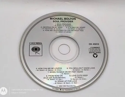 Cd Michael Bolton - Soul Provider 1989 Cbs Solo Disco Orig Estándar