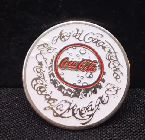 Pin Coca Cola Retro Metálico Embotelladora La Minera 1953