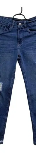 Jeans Ajustados Rotos Marca Cuidado Con El Perro Talla 5mx Azul Marino Mezclilla 5mx — vintage México