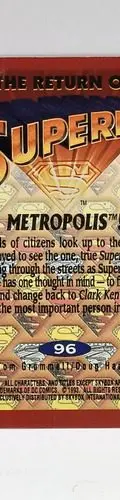 Tarjeta The Return Of Superman Metropolis! #96 Skybox Dc '93 — Coleccionables vintage, años 90s (foto 2)
