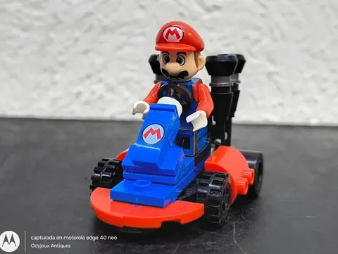 Figura Mario Kart Carrito Go Kart Armable Y Desarmable