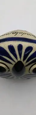 Escultura Búho Artesanal D Arcilla Souvenir Guadalajara 11cm Azul — Decoración vintage (foto 7)