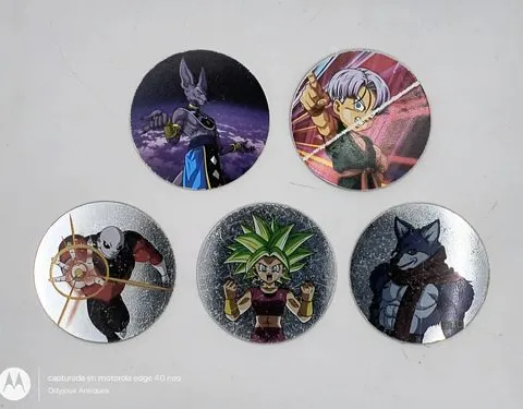 Tazos Dragon Ball Super Año 2019 #11 #18 #86 #91 #95 5-pack