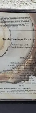 Cd Plácido Domingo - De Mi Alma Latina Emi Records 1994 Mex — Audio vintage, años 90s (foto 3)