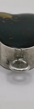 Juego Aretes Y Dije Flor Encapsulado Plata Fina .925 Usado Negro — Coleccionables vintage (foto 4)