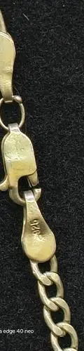 Cadena Tipo Cartier Dije Santa Muerte Latón Con Baño D Plata Plateado — Coleccionables vintage (foto 8)