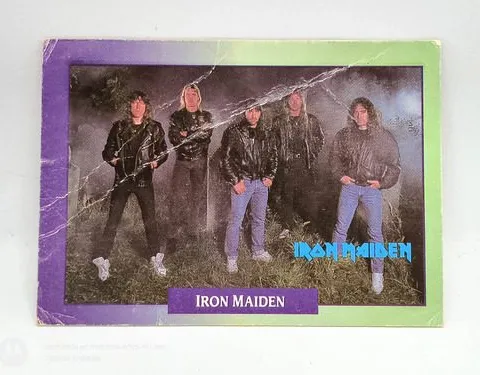 Tarjeta De Colección Rockcards Iron Maiden 1991 #180 Brockum