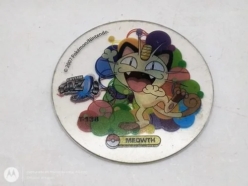 Tazo Pokémon Crystal #t-138 Meowth Año 2007 Original — Gaming vintage, años NOW