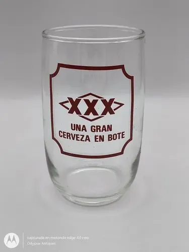 Vaso De Cristal Vintage Promocional Cerveza Xxx Circa 60's Transparente