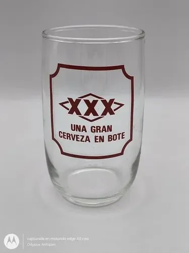 Vaso De Cristal Vintage Promocional Cerveza Xxx Circa 60's Transparente — Coleccionables vintage, años 60s