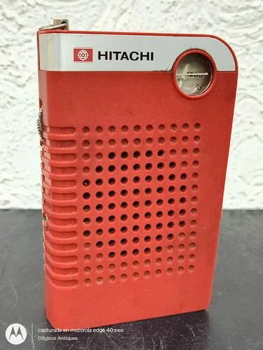 Radio Transistor Antiguo Hitachi Am Th-623 Rojo Portátil — Audio vintage, años 60s