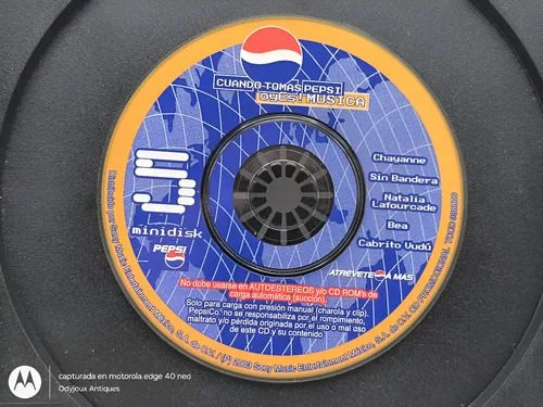 Minidisk Promocional Pepsi  #5 Año 2003 Retro Solo Disco — Coleccionables vintage, años NOW
