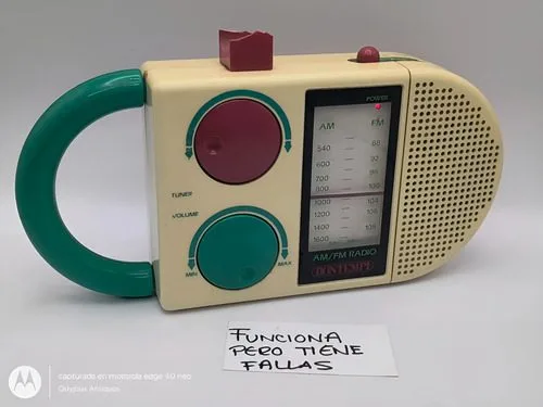 Radio Am/fm Bontempi Sr-7250 Retro Años 80's Con Detalle Beige — Audio vintage, años 80s