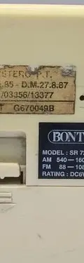 Radio Am/fm Bontempi Sr-7250 Retro Años 80's Con Detalle Beige — Audio vintage, años 80s (foto 6)