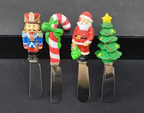 Esparcidores Navideños Vintage 90's 4-pack Boston  Warehouse Verde Y Rojo