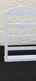 Exhibidor De Aretes Placa Blanco De Acrílico 19cm Lote 16pzs Blanco — Coleccionables vintage (foto 2)