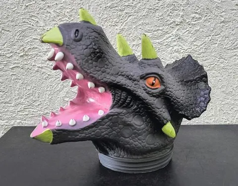 Cabeza De Dinosaurio Plástico Flexible Pvc Adventure Force