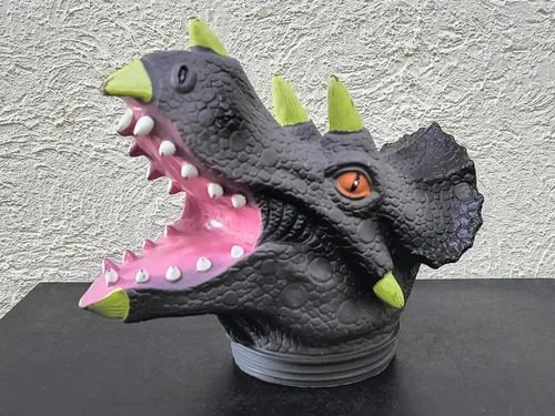 Cabeza De Dinosaurio Plástico Flexible Pvc Adventure Force — vintage México