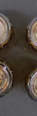 Set Vasos De Cristal Ámbar Vintage Kim Indonesia 4pack 150ml Ámbar — Coleccionables vintage, años 70s (foto 7)