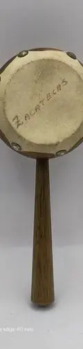 Tamborcito Giratorio Artesanal De Madera Juguete Antiguo Marrón Claro — Coleccionables vintage (foto 8)