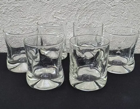 Set Vasos De Whisky Torcido Old Fashion Cristal Vintage 6pz Transparente