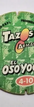 Tazo Armable El Oso Yogui #4 1995 Sabritas Vintage Original — Coleccionables vintage, años 90s (foto 3)