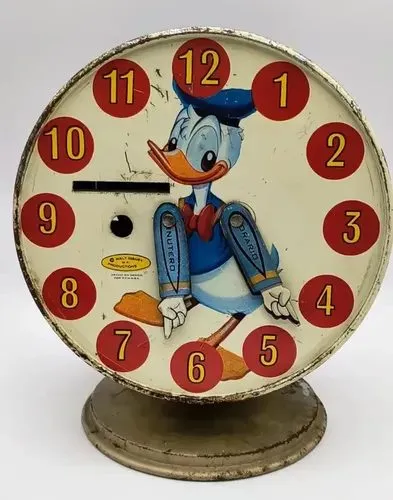 Alcancía Lámina Pato Donald Antigua Disney Monte De Piedad Antigua Alcancía Lámina Pato Donald Disney Monte De Piedad Azul Acero