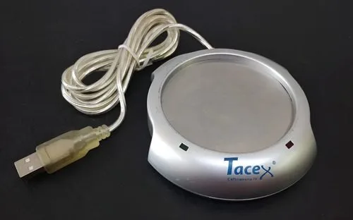 Calentador De Taza Vía Usb Café Leche Uso En Hogar/oficina Plateado Liso — Decoración vintage, años NOW