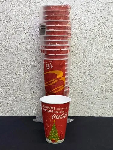Vasos Navideños Coca Cola Unicel Convermex Vintage 20-pack Rojo — Coleccionables vintage, años NOW