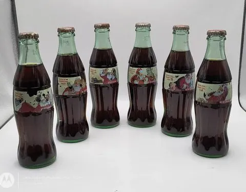 Pack Botellas Coca Cola Navidad Ed Especial 1999 Vintage 6pz Botellas Navidad Coca Cola 1999