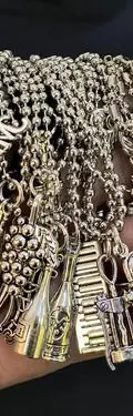 Lote Collares Colgantes Instrumentos Musicales Acero 32pz Plateado — Coleccionables vintage