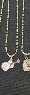 Lote Collares Colgantes Instrumentos Musicales Acero 32pz Plateado — Coleccionables vintage (foto 4)